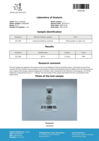 CJC1295 NO DAC: 2-5mg*10vials