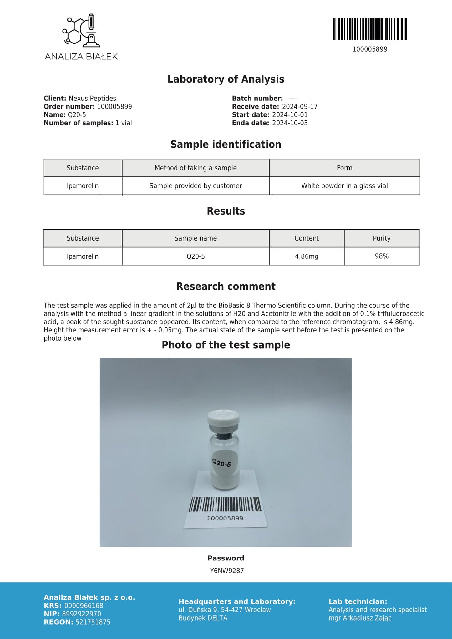 Cjc-1295 + Ipamorelin: 10mg*10 vials