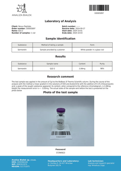 Sermorelin 2-5mg*10 vials