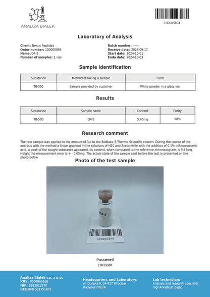 TB 500 2-5-10mg*10 vials